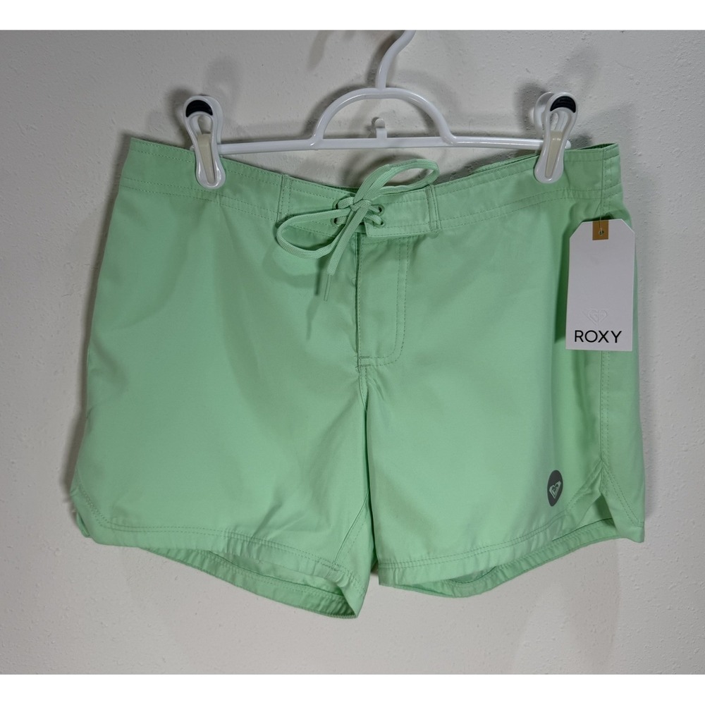 NWT Roxy To Dye Boardshorts Pale Green Womens Sz Small 5" Swim Shorts Beach Surf